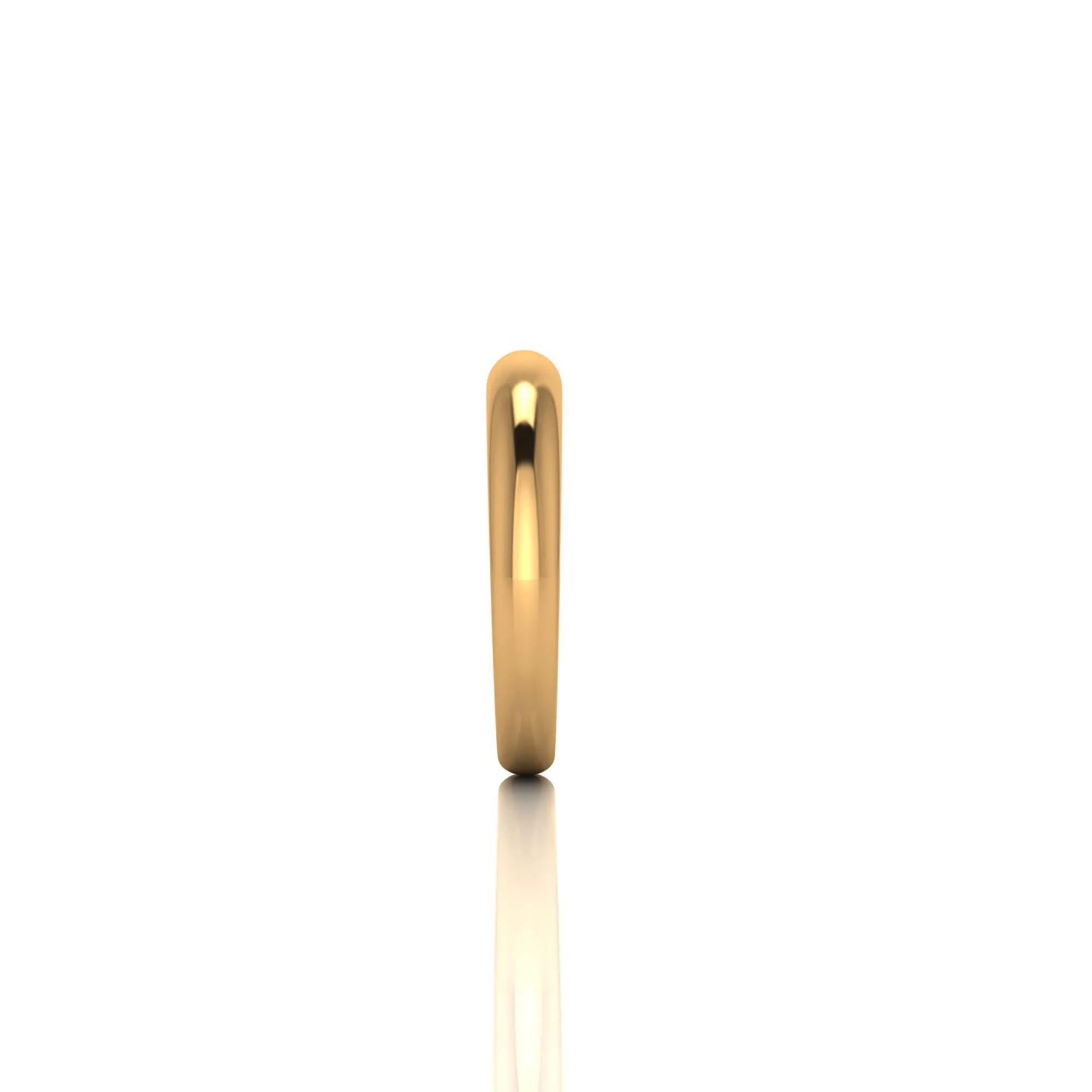 18 Karat Solid Yellow Gold Rounded Band