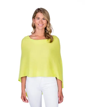 Alashan 100% Cashmere Dress Topper Poncho - Dayglow