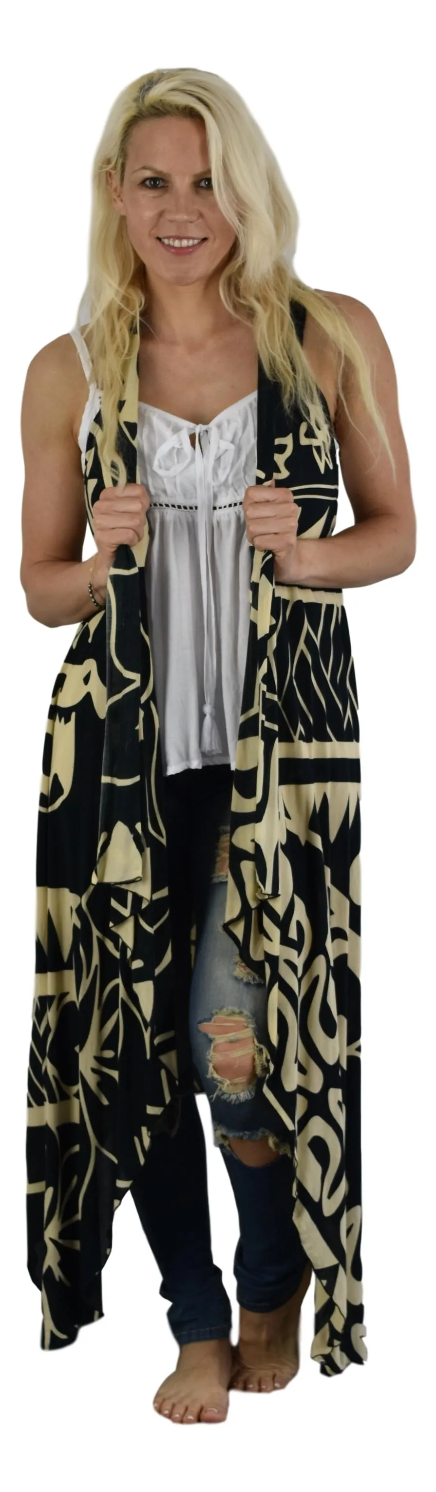 Aloha Royale - Magic Sarong - Rounded Corners - Hawaiian Turtle - Black & Cream
