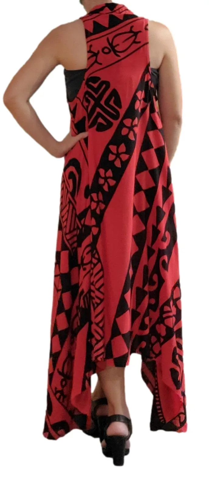 Aloha Royale - Magic Sarong - Rounded Corners - Holoholo - Red & Black