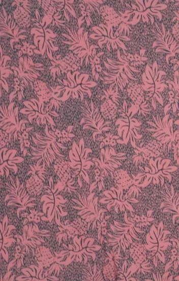 Aloha Royale - Magic Sarong - Rounded Corners - Tropicana - Pink & Grey