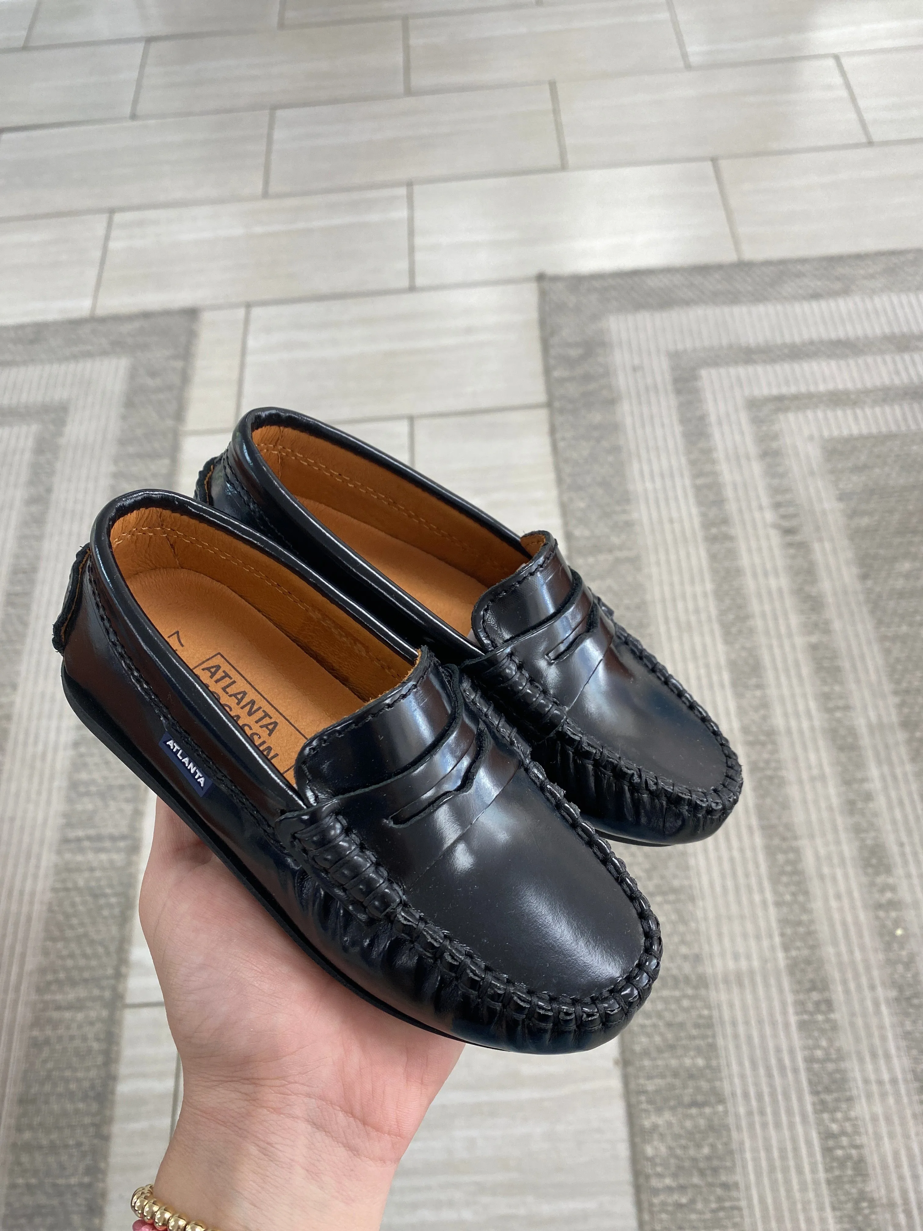 Atlanta Mocassin Black Florentic Penny Loafer