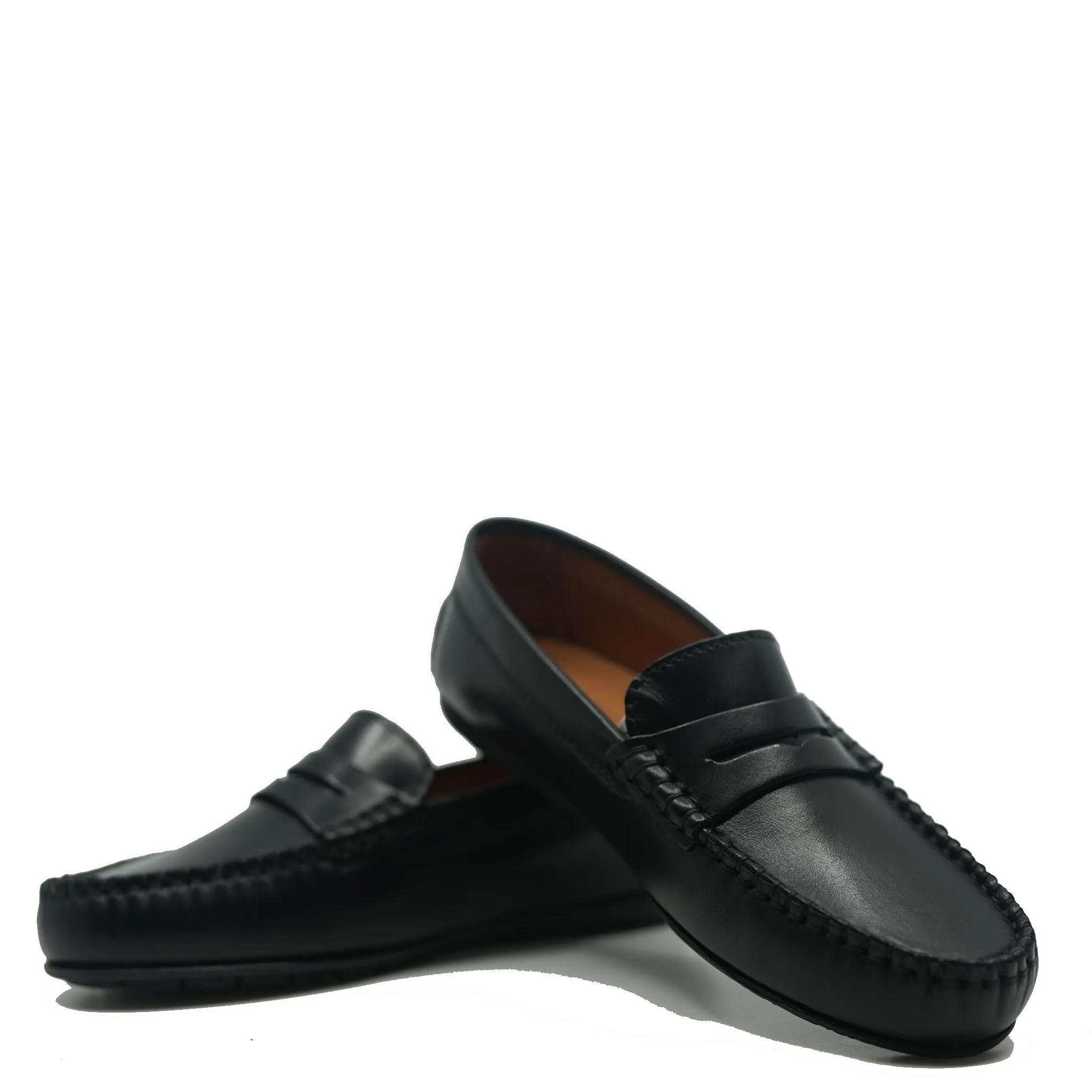 Atlanta Mocassin Black Florentic Penny Loafer