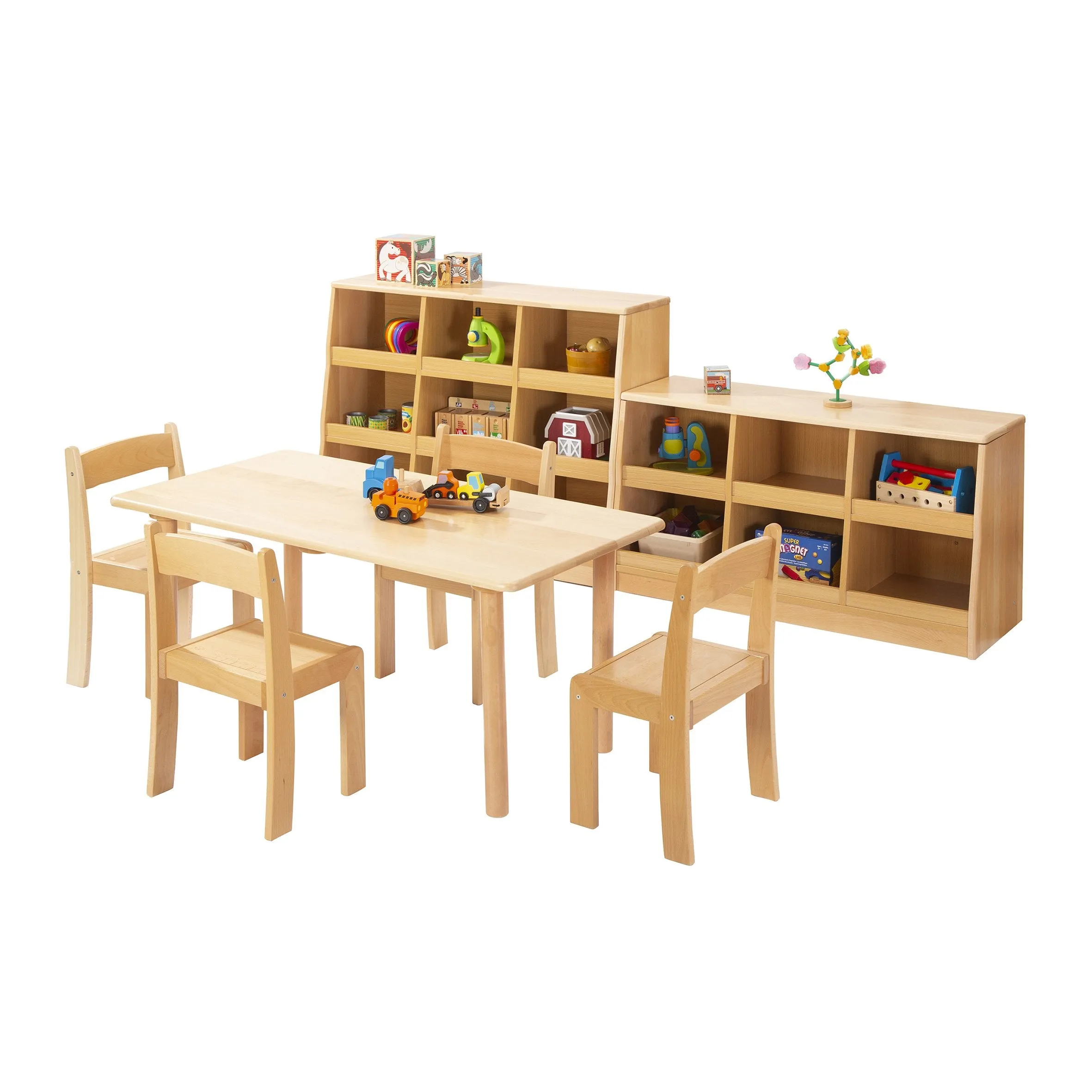 Beechwood Rectangular Table H530mm