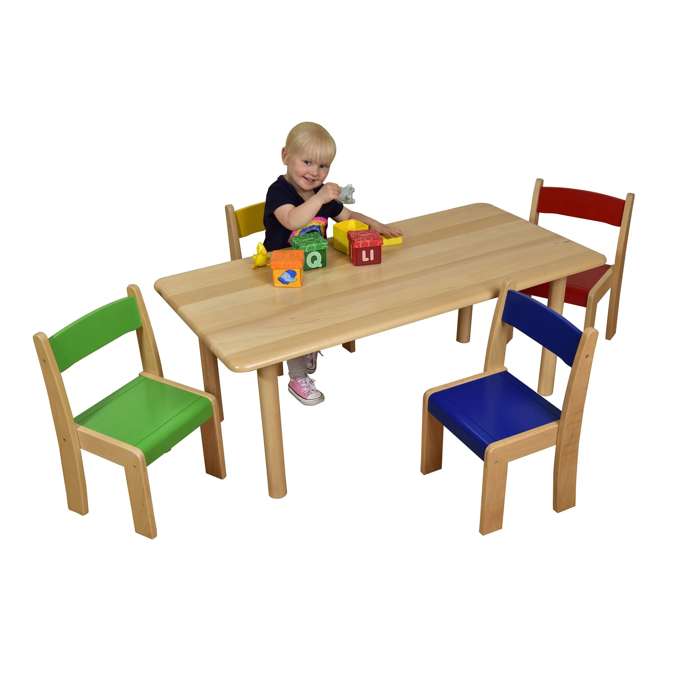 Beechwood Rectangular Table H530mm
