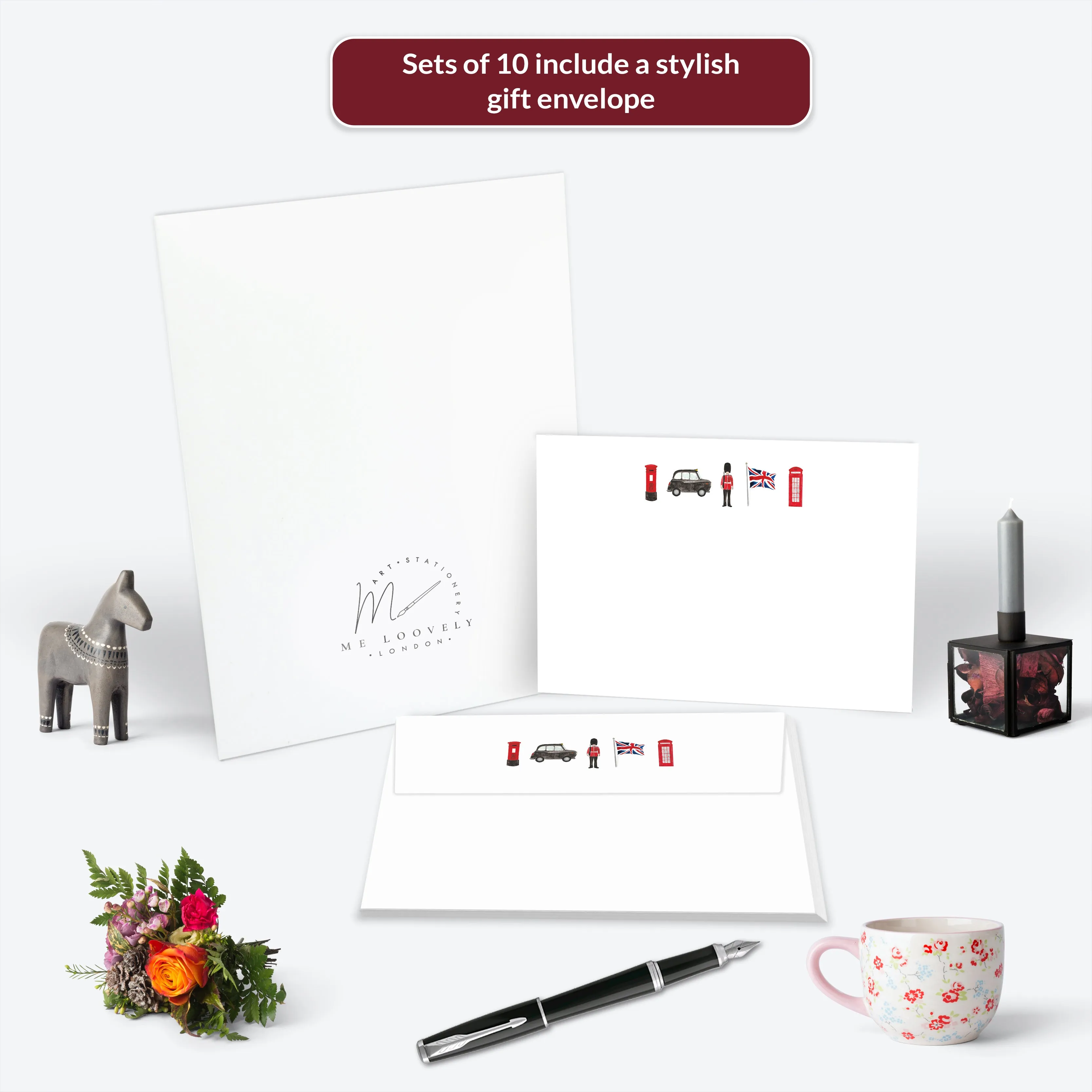 Beefeater Britain Flat Notecard Set