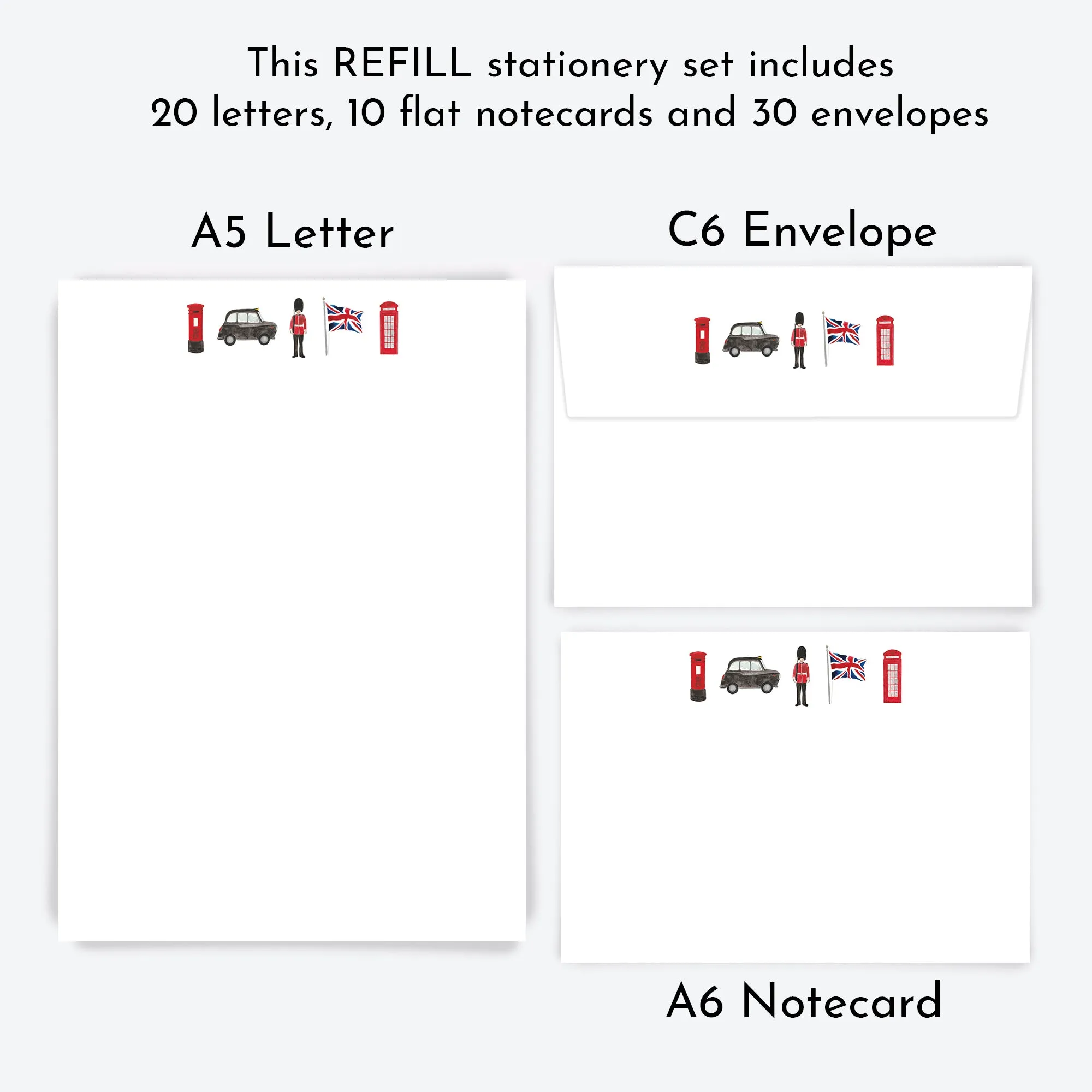 Beefeater Britain Letter & Card Writing Set - REFILL
