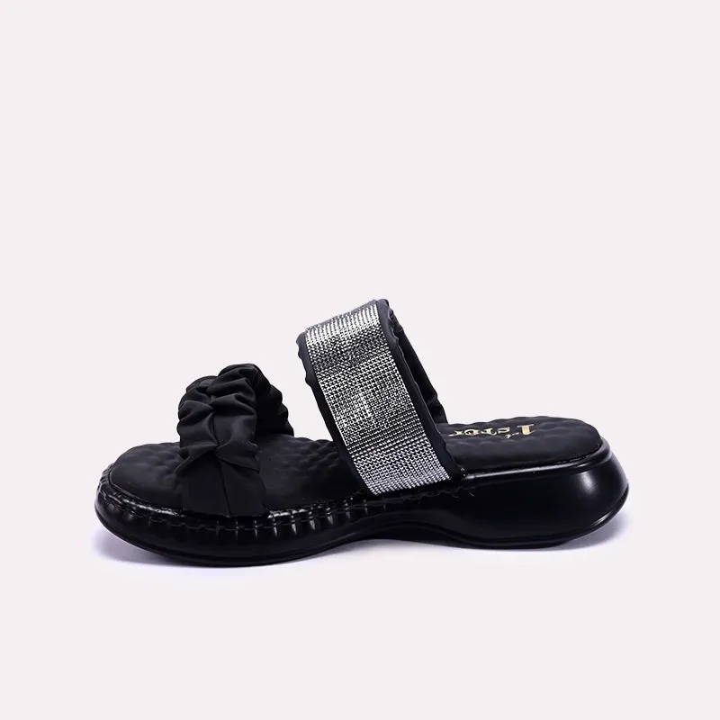 Black Comfy Fancy Slippers 0412891