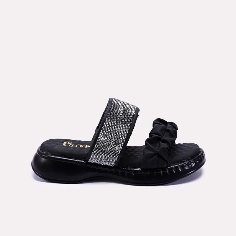 Black Comfy Fancy Slippers 0412891