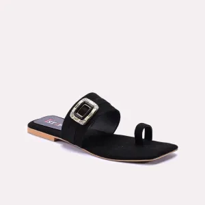 Black Flat Fancy Slippers 0412824