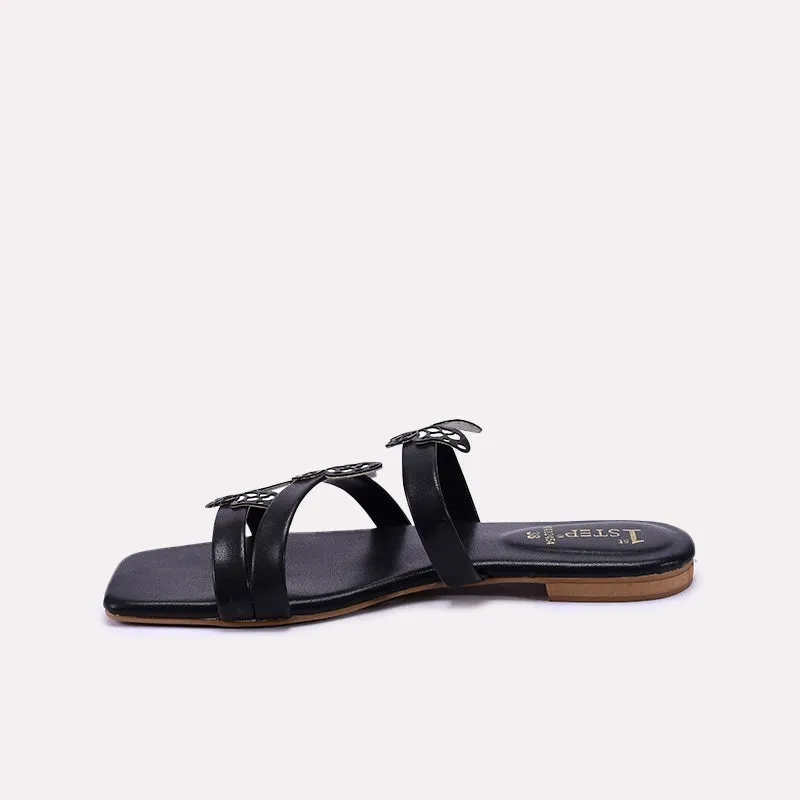 Black Flat Slippers 0412454
