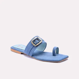 Blue Flat Fancy Slippers 0412824