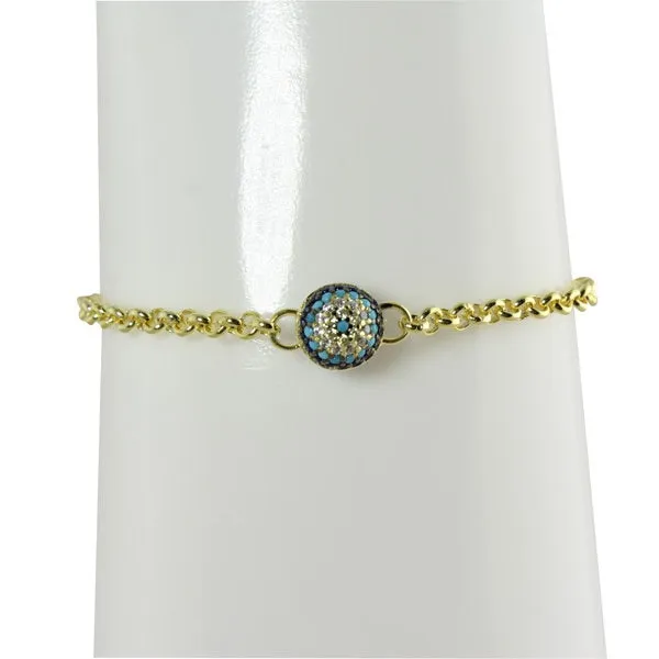 BLUE PAVÈ EVIL EYE BRACELET