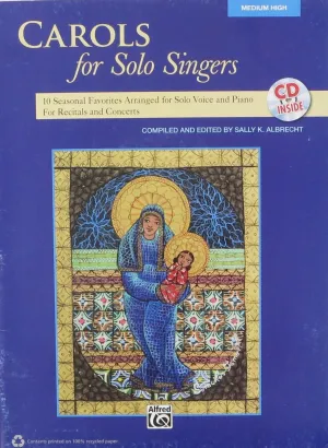 Carols for Solo Singers Medium High Book & CD