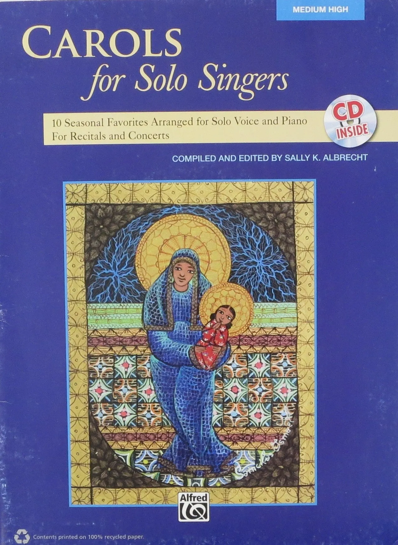 Carols for Solo Singers Medium High Book & CD