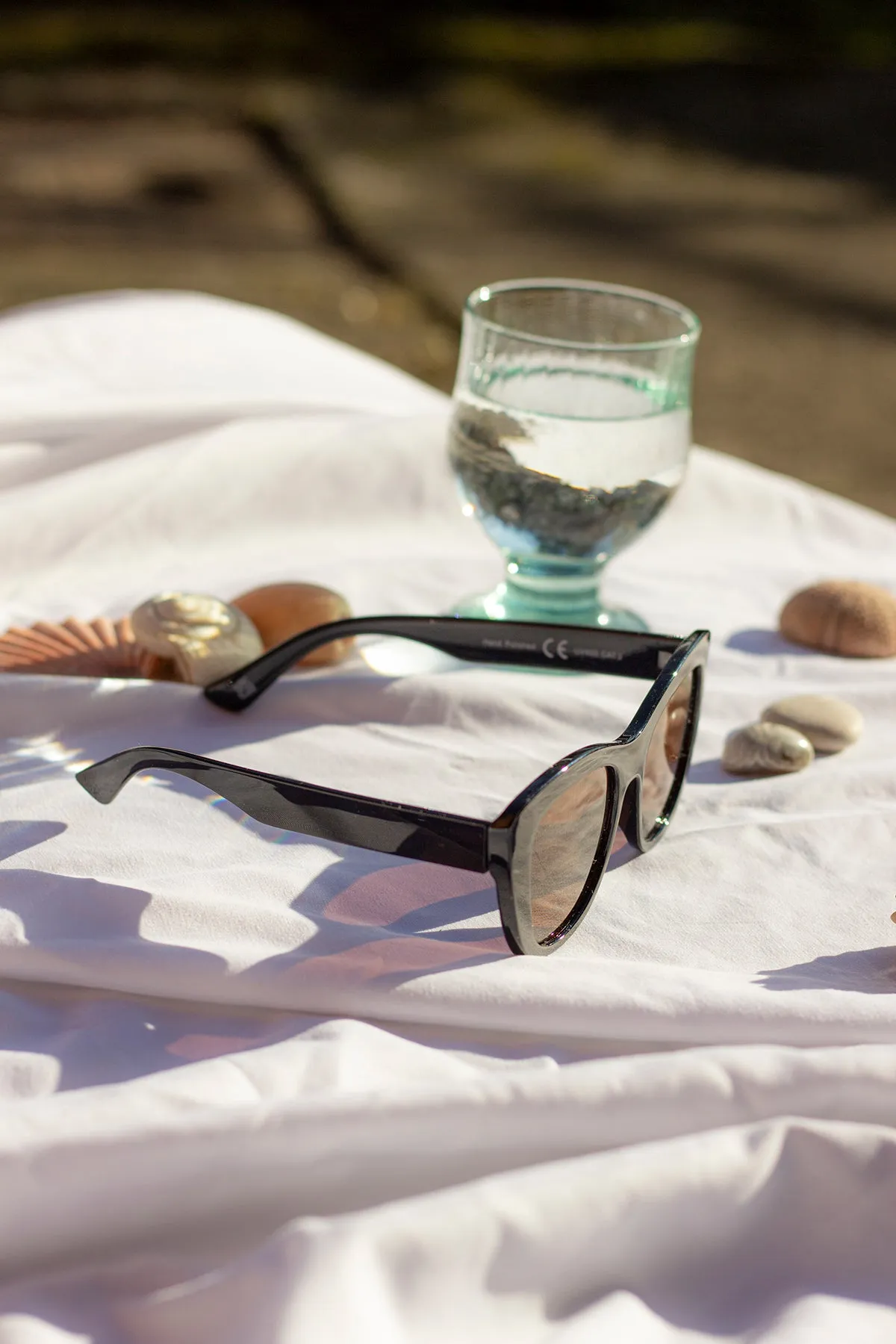 Chunky Semi Cat Eye Sunglasses