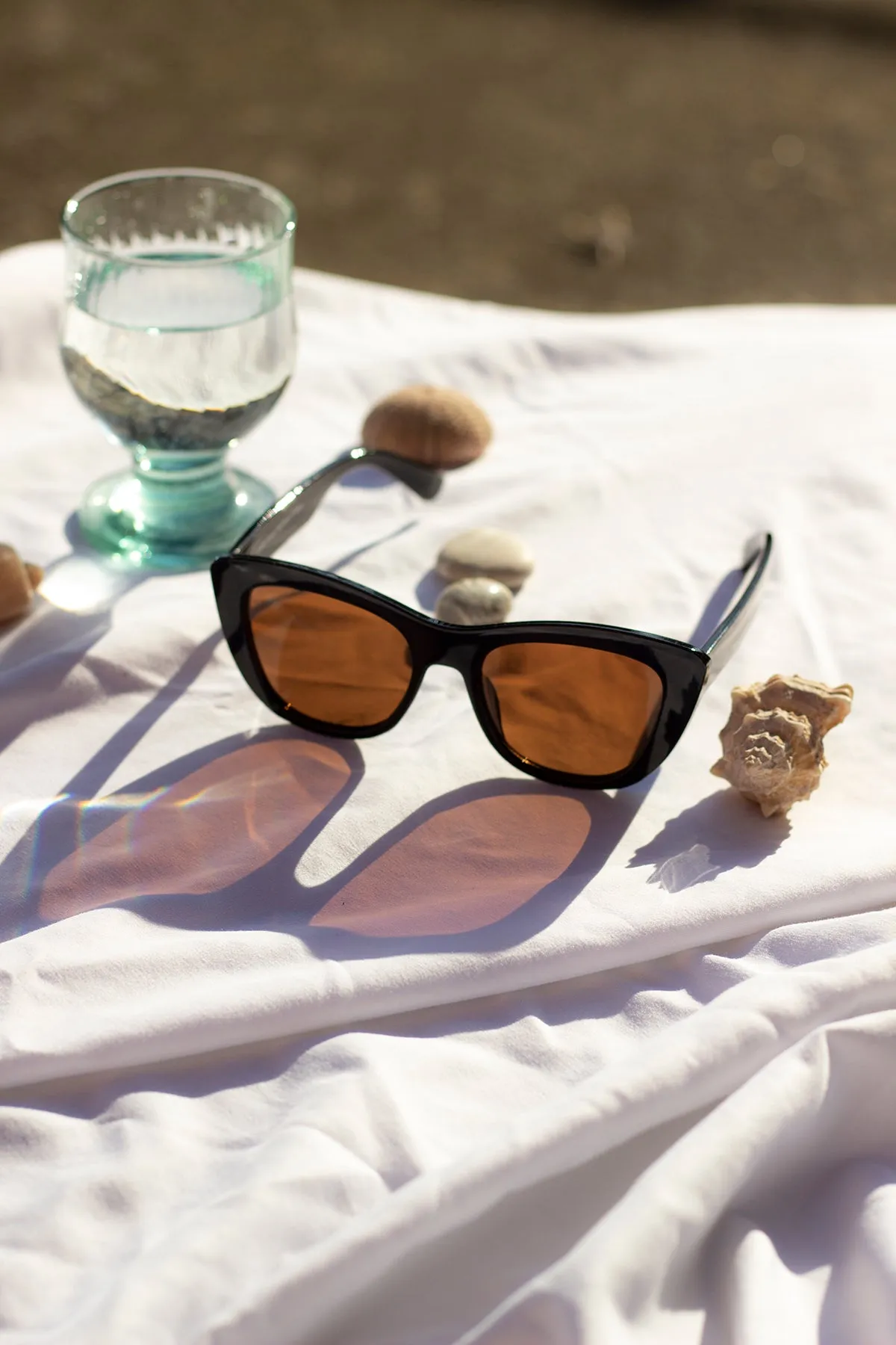 Chunky Semi Cat Eye Sunglasses
