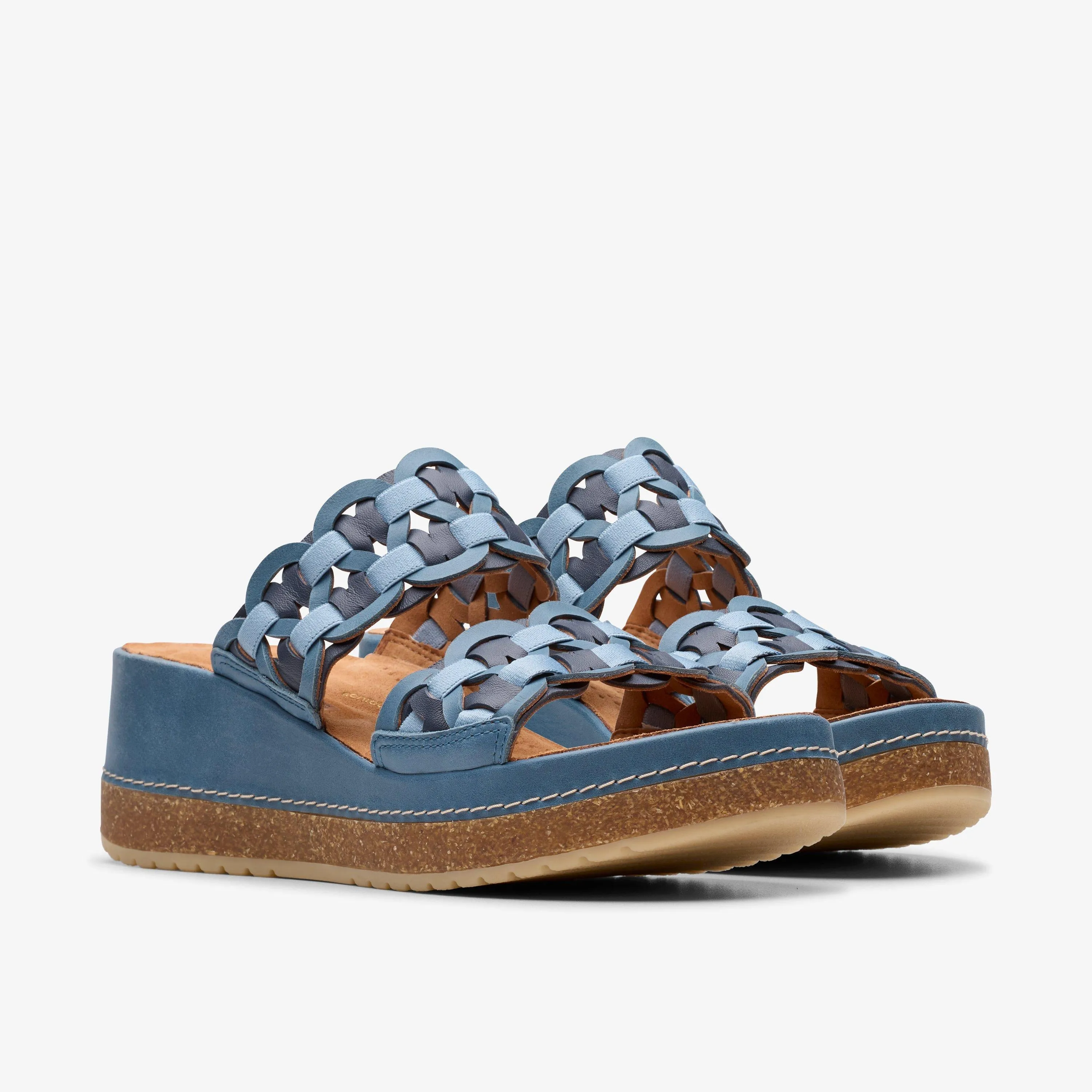 Clarks Women's Kassanda Mule Blue Combi 26181437
