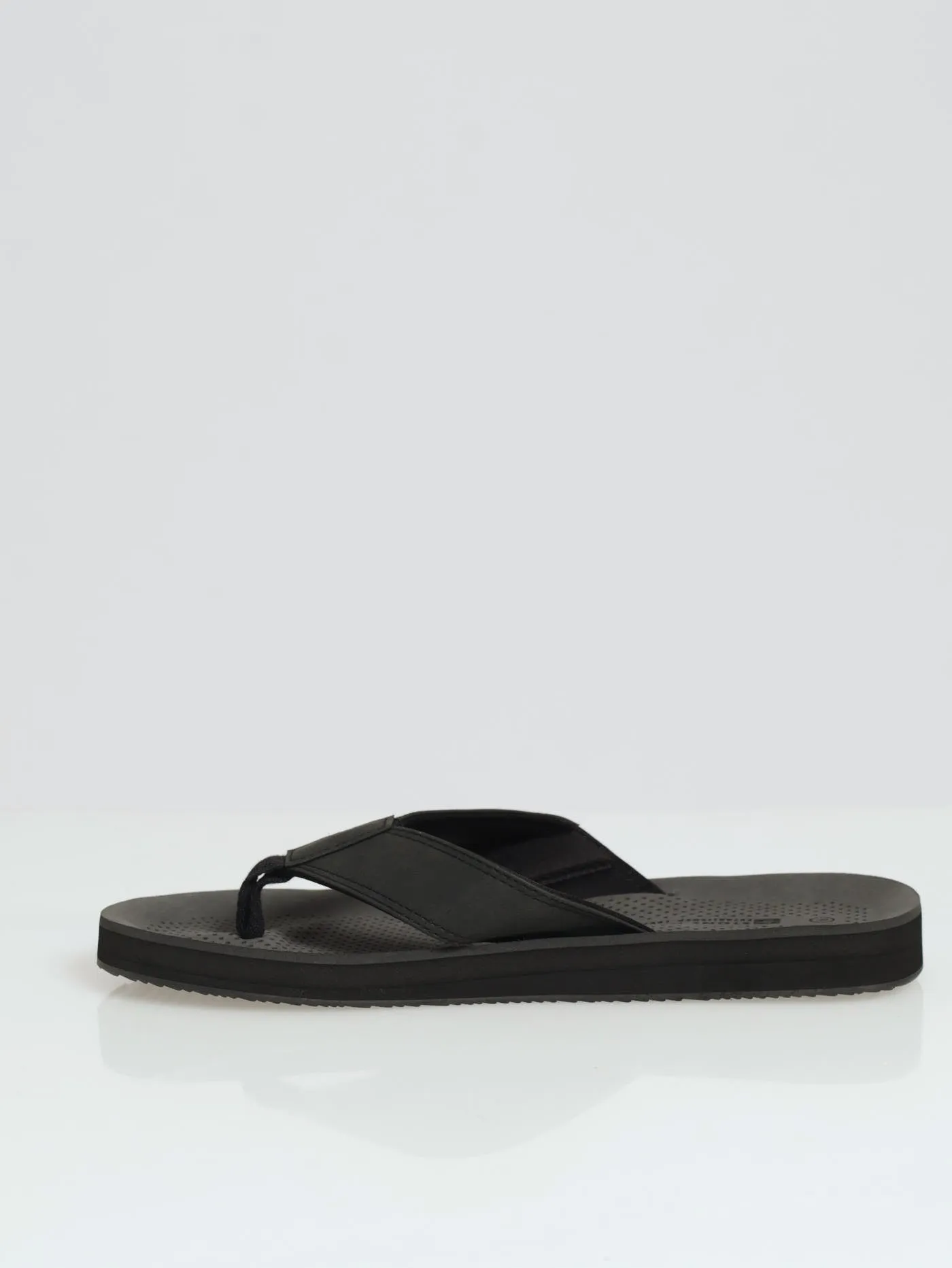 Comfort Wide Vamp Sandal With Pu Upper - Black/Grey