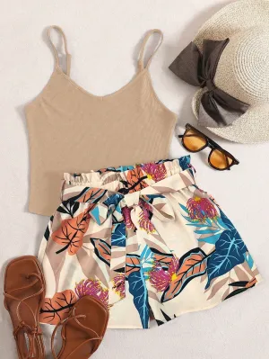 Conjunto de camisola y shorts con cinturón en Cherry Vibes
