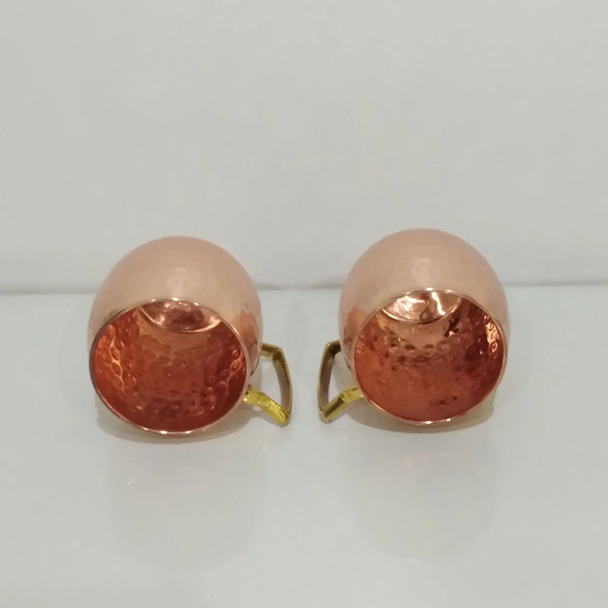 Copper Moscow Mule Mugs Hammered (Set of Two)
