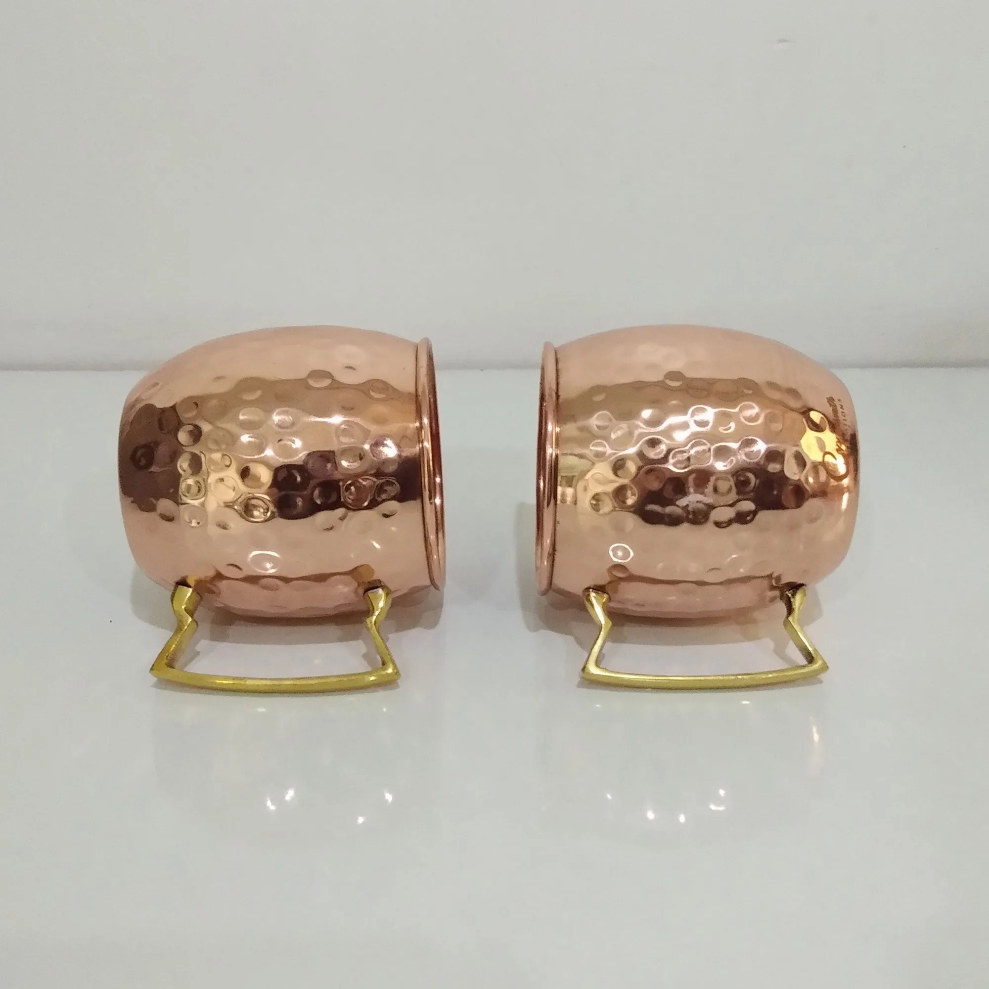 Copper Moscow Mule Mugs Hammered (Set of Two)