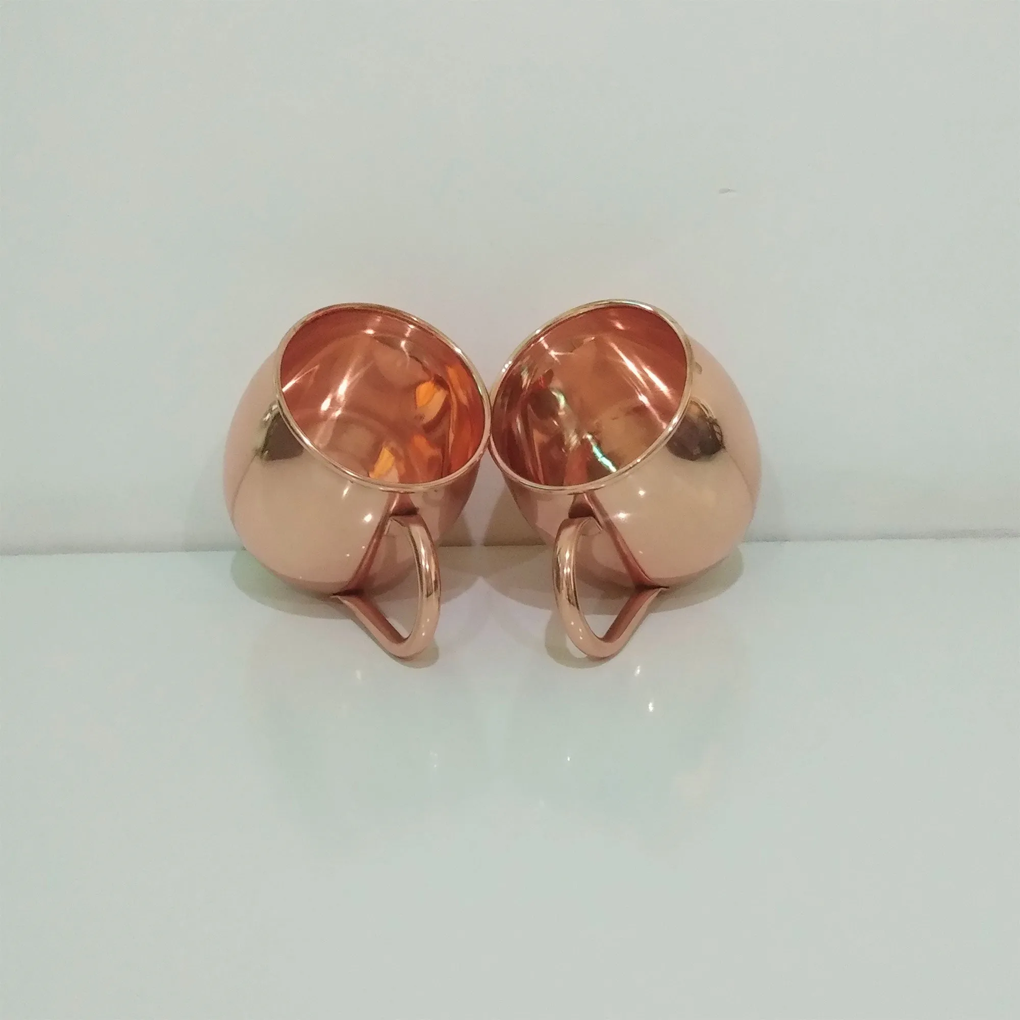 Copper Moscow Mule Mugs Plain (Set of Two)