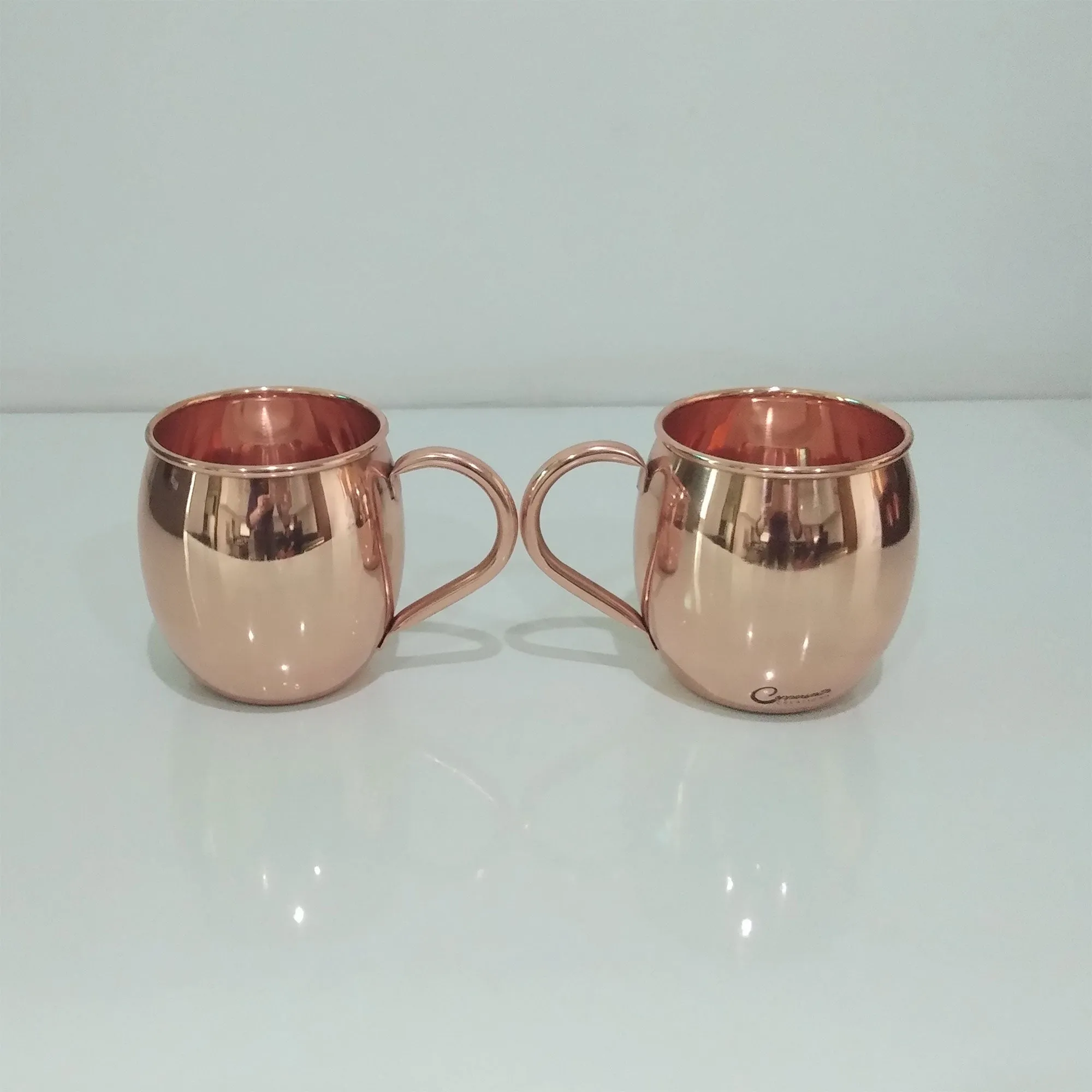 Copper Moscow Mule Mugs Plain (Set of Two)