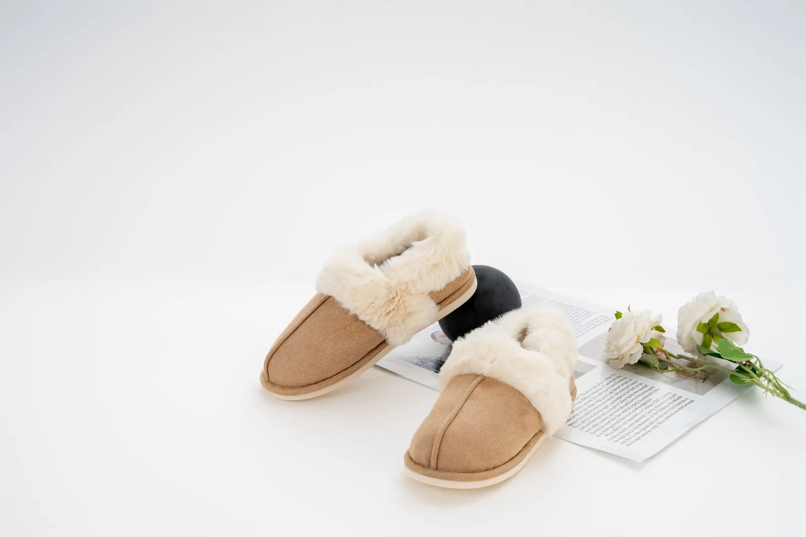 Cozy Luxe Slipper Woman F501 Beige