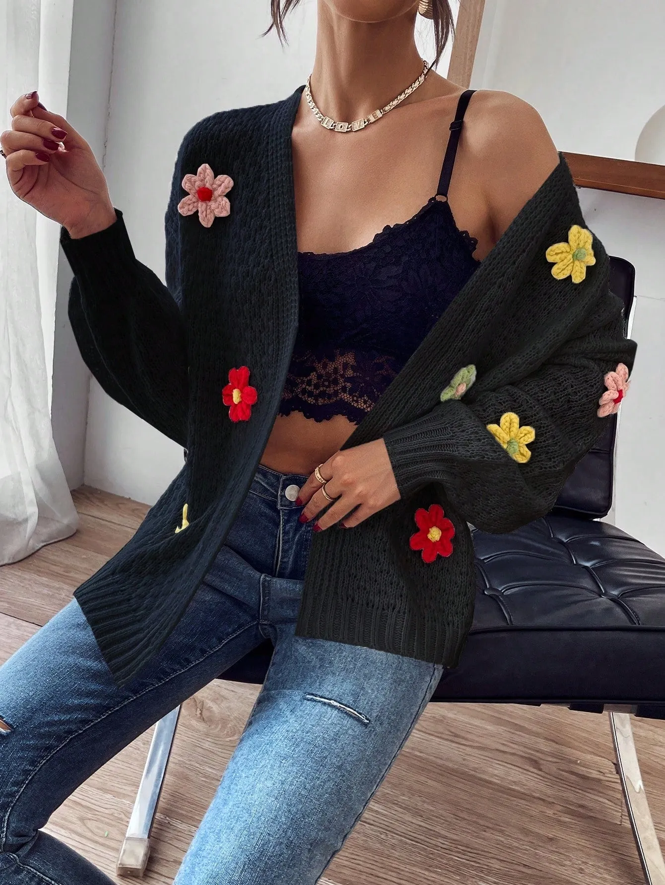 Cárdigan Floral LUNE de Cherry Vibes en 🌸