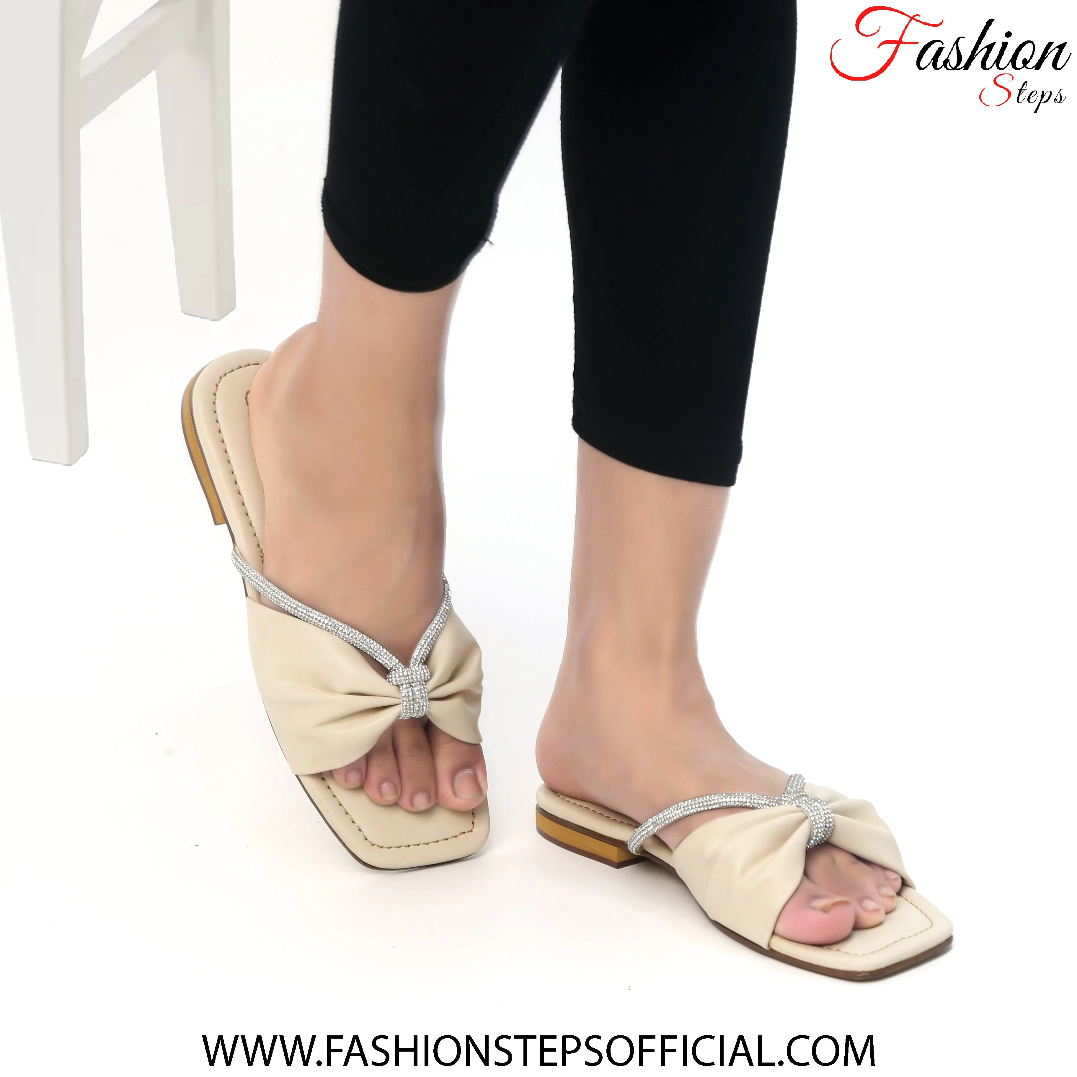 Crystal  flat slipper