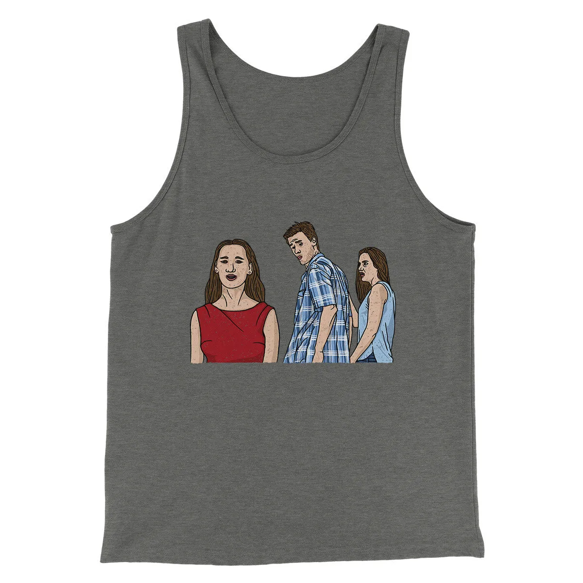 Distracted Boyfriend Meme Funny Men/Unisex Tank Top