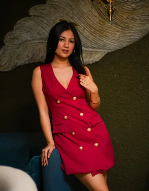 EMILY - Dress (Cherry red)
