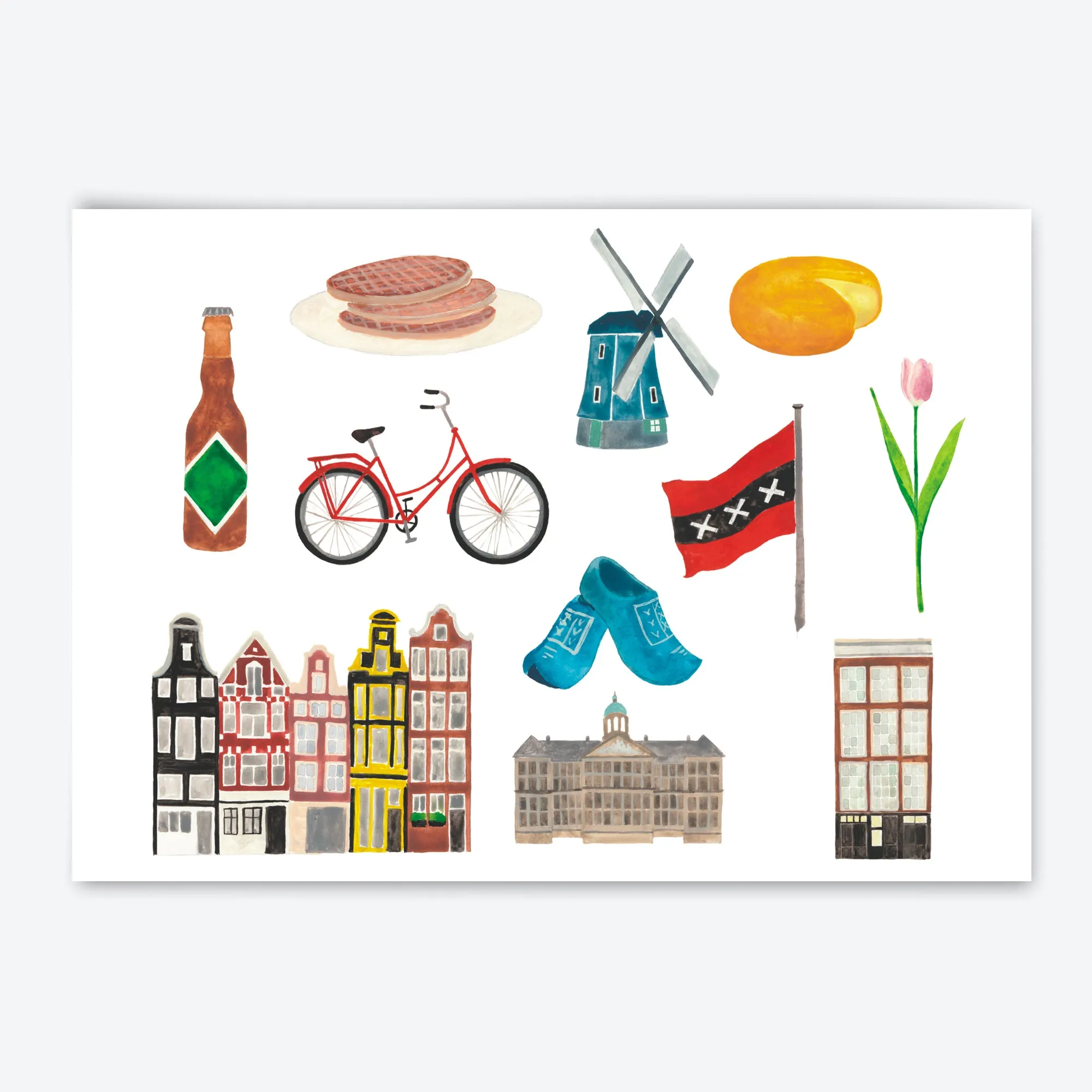 Favourite Cities - Amsterdam Art Stationery Flat Card Writing Set