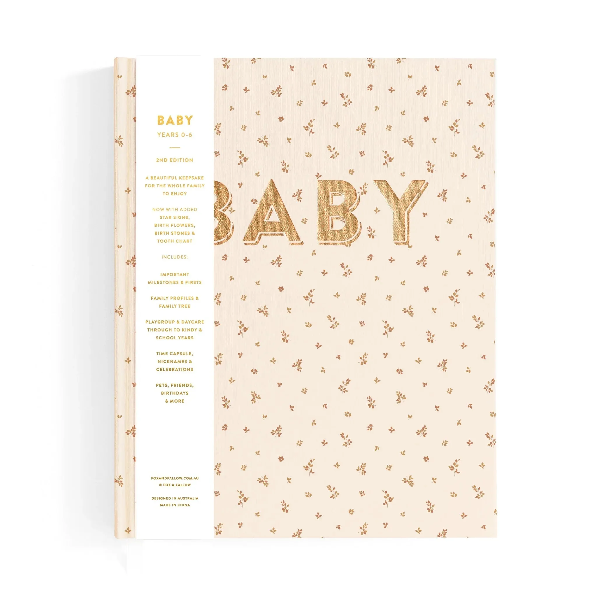 Fox & Fallow Baby Record Book - Broderie