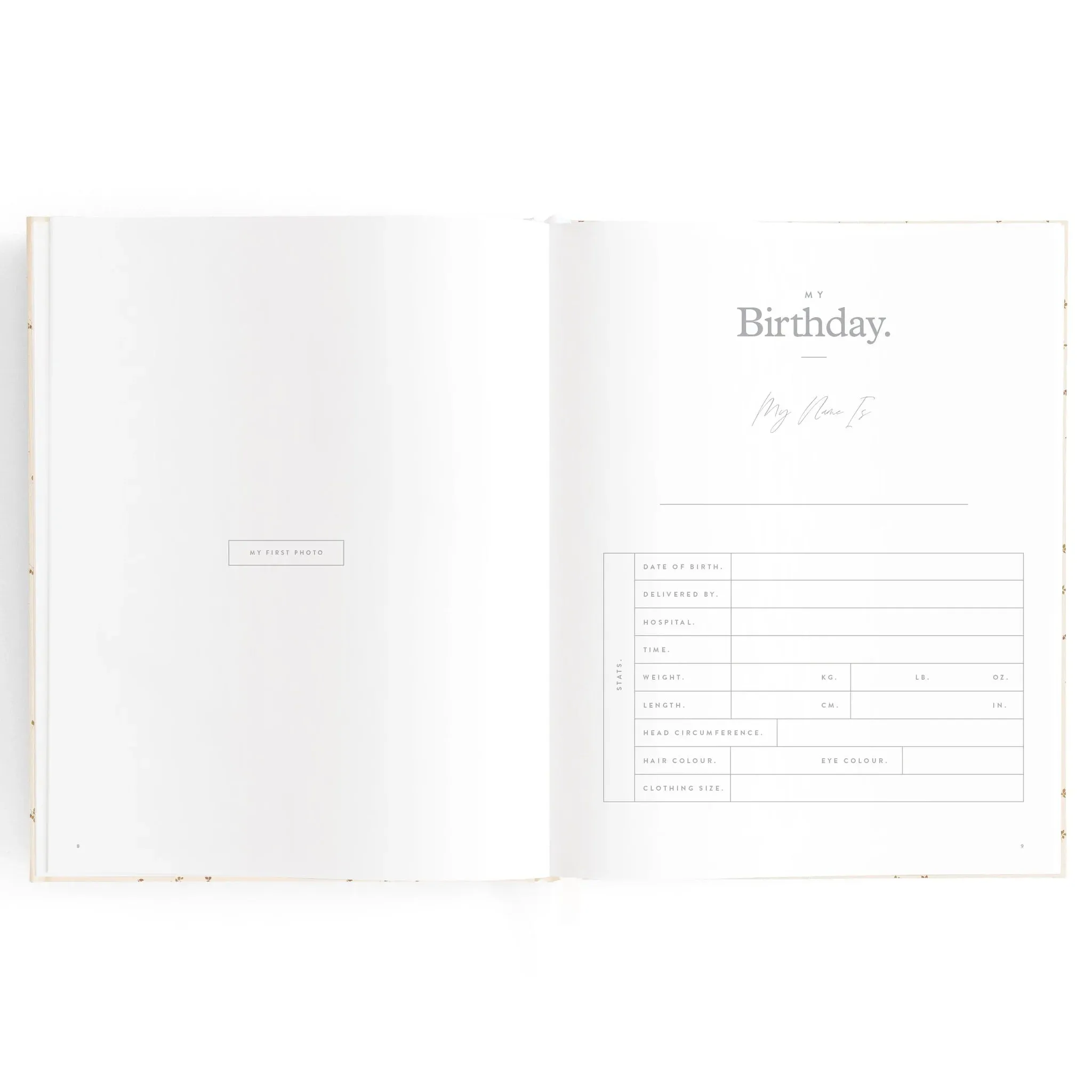 Fox & Fallow Baby Record Book - Broderie