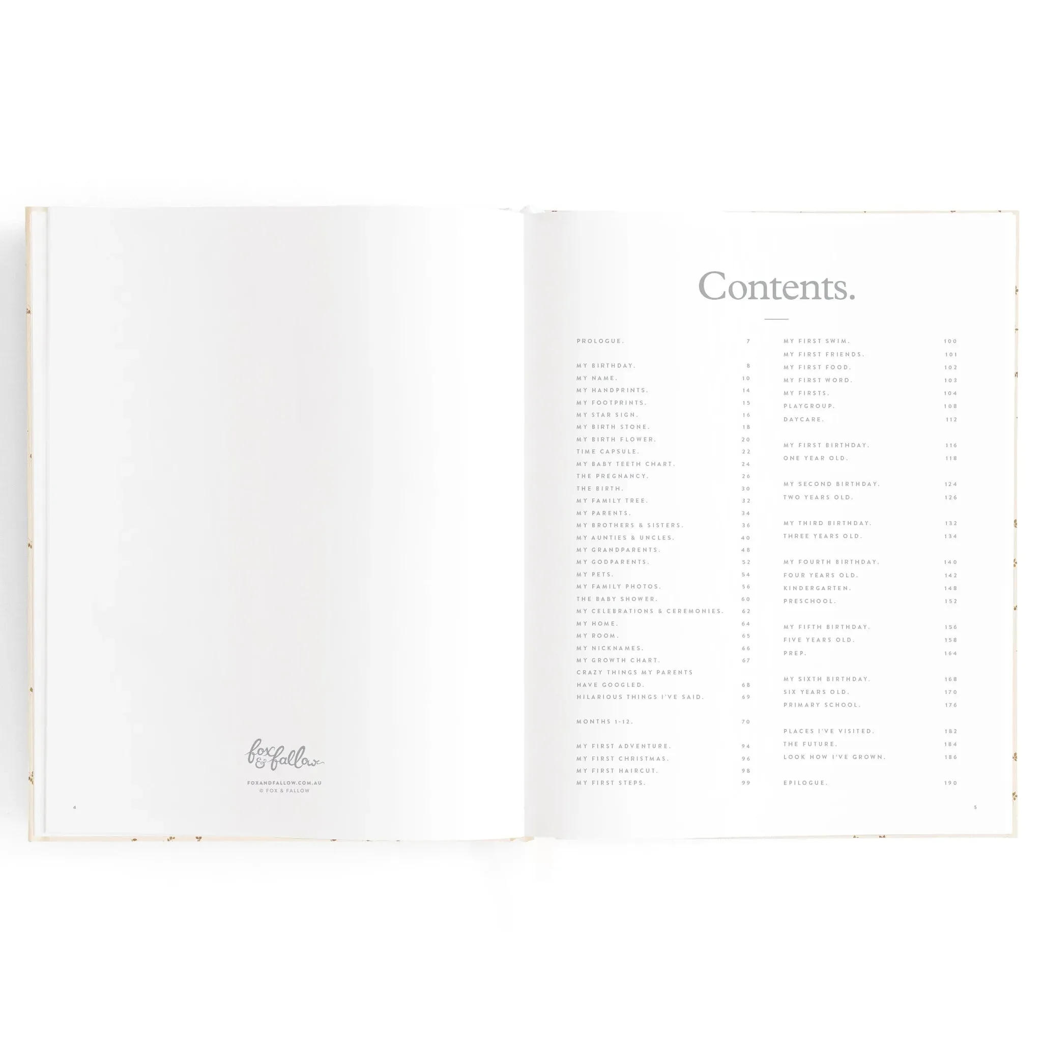 Fox & Fallow Baby Record Book - Broderie