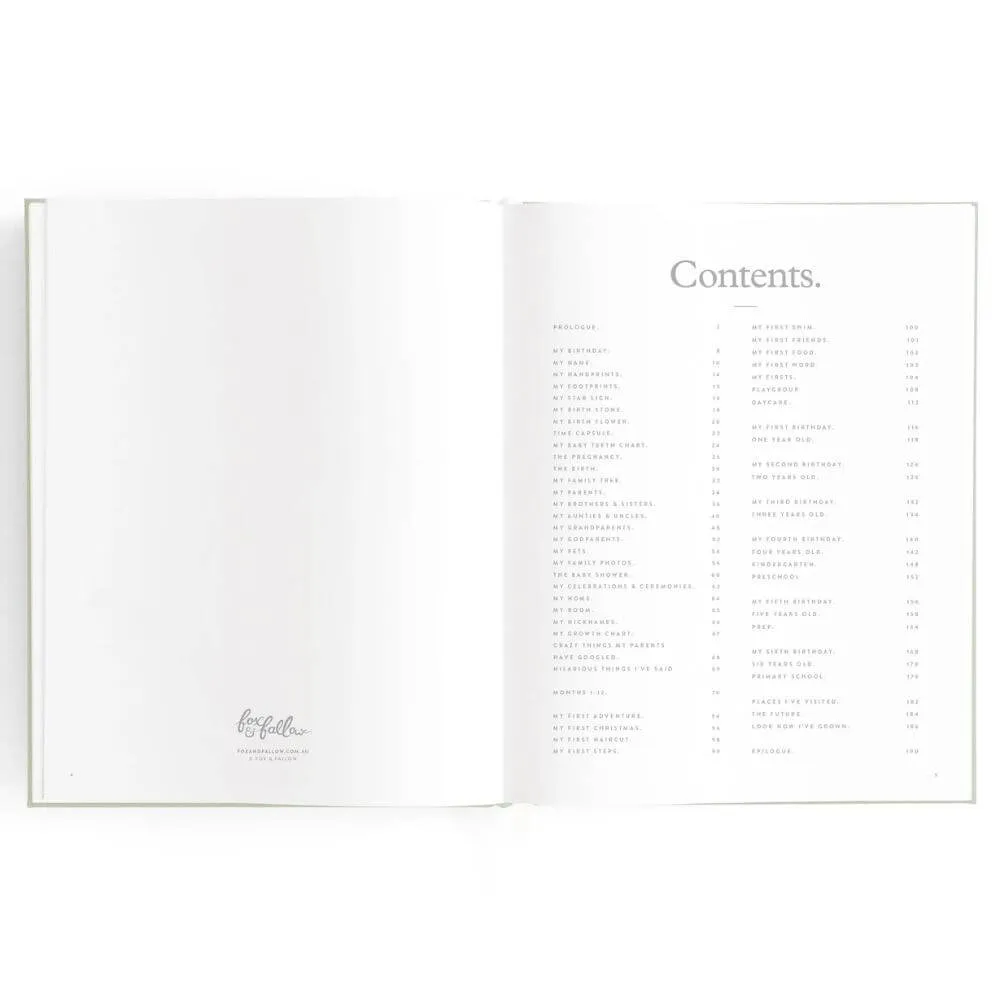 Fox & Fallow Buttermilk Baby Book