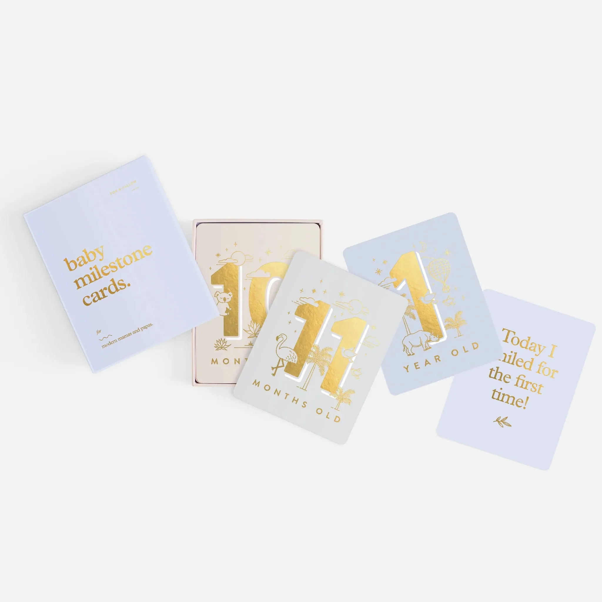 Fox & Fallow’s Baby Milestone Cards  - Powder