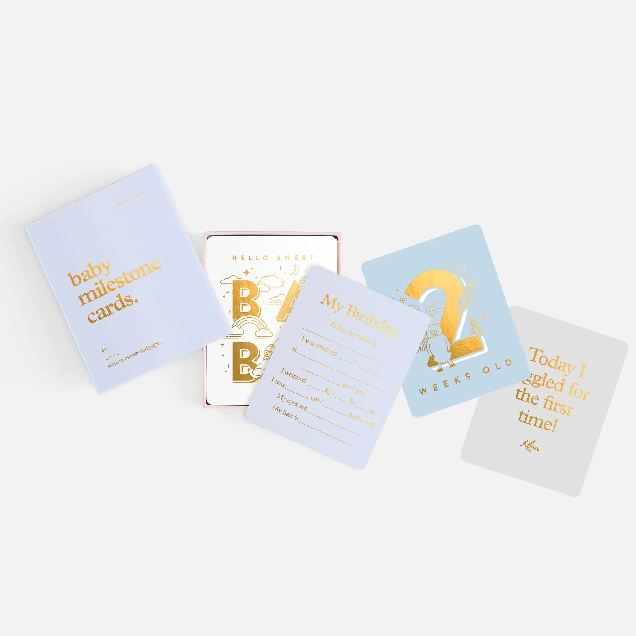 Fox & Fallow’s Baby Milestone Cards  - Powder