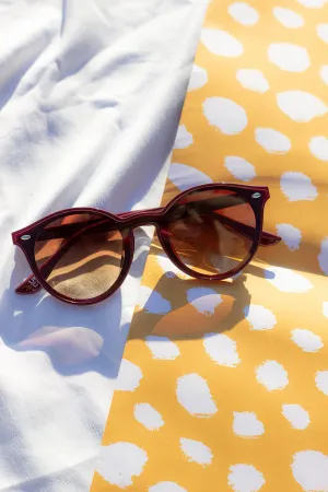 Front Lens Rounded Classic Pin Sunglasses