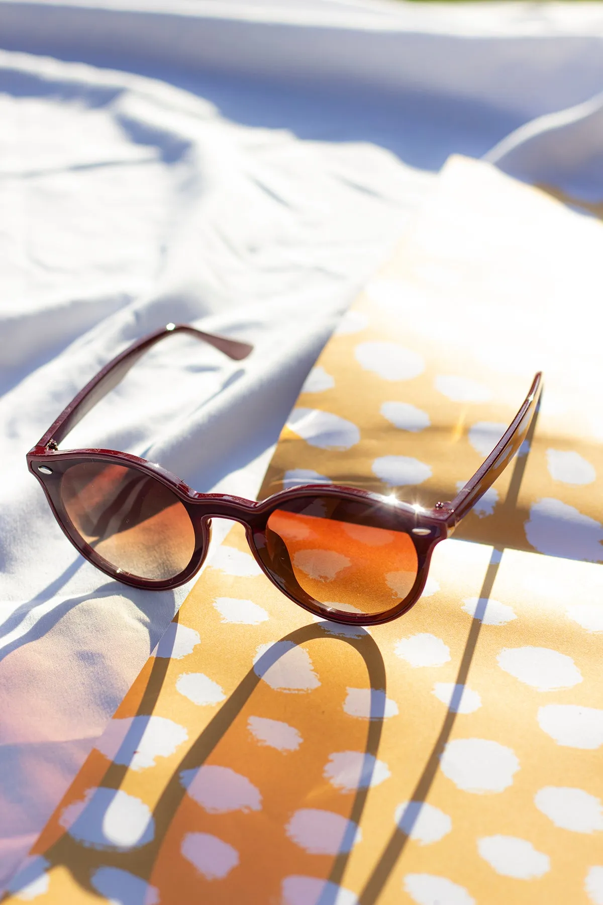 Front Lens Rounded Classic Pin Sunglasses