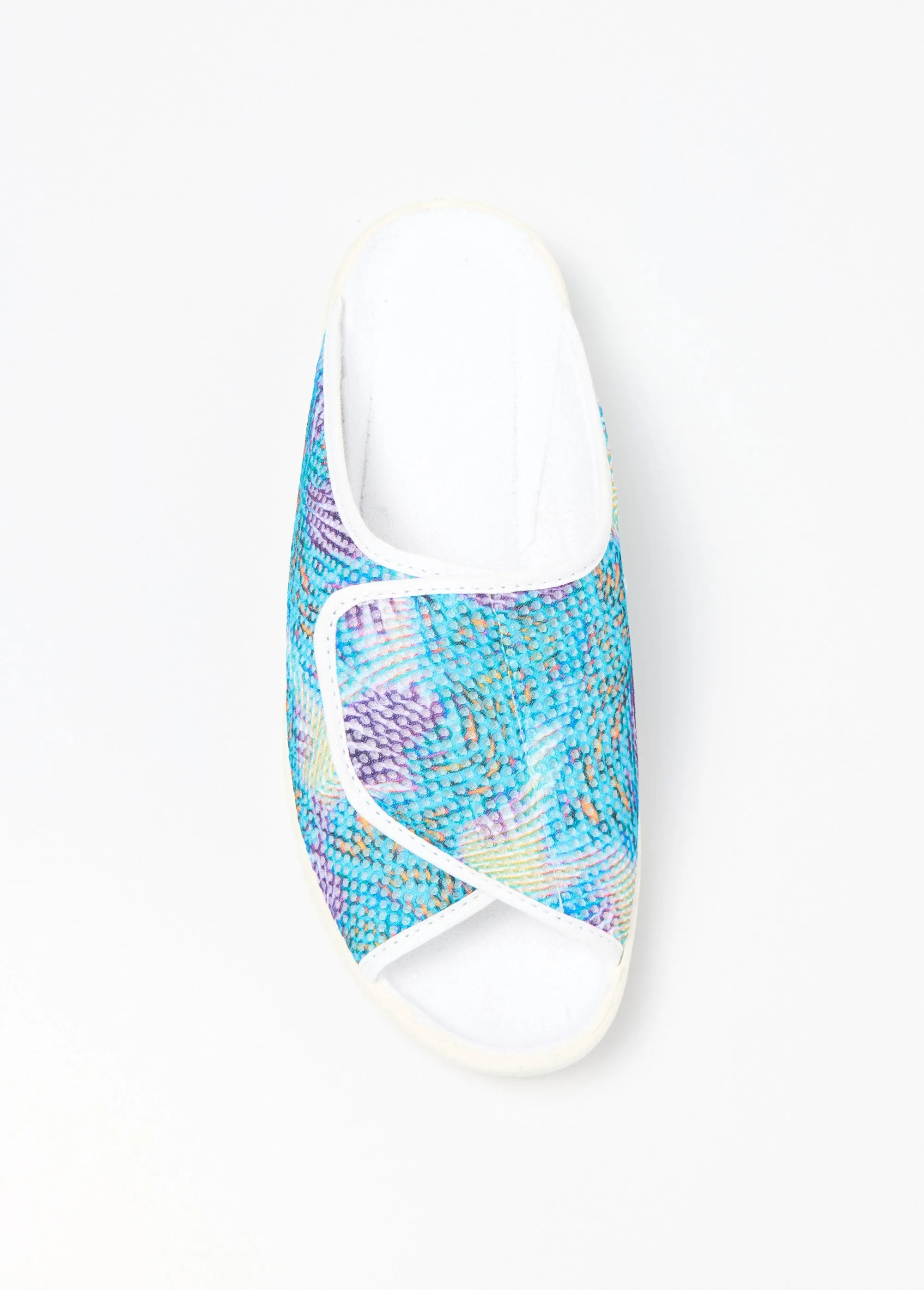 Full width comfort opening mule slippers