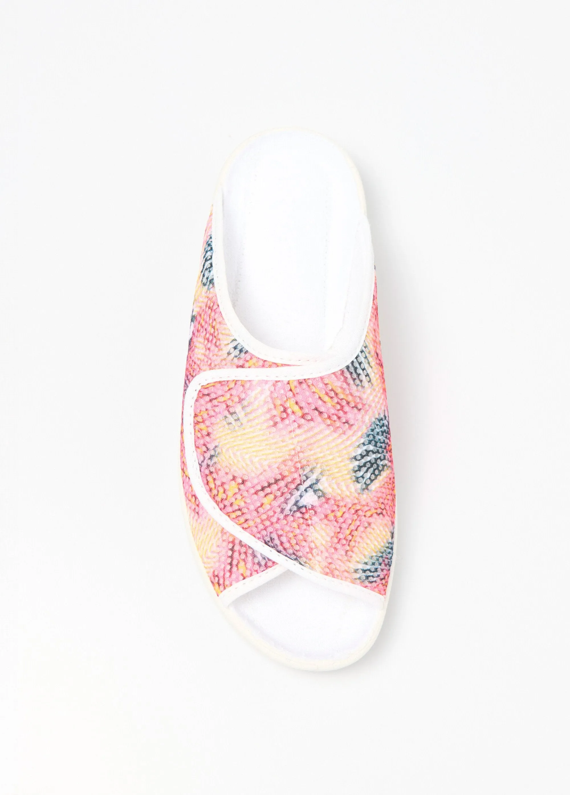 Full width comfort opening mule slippers