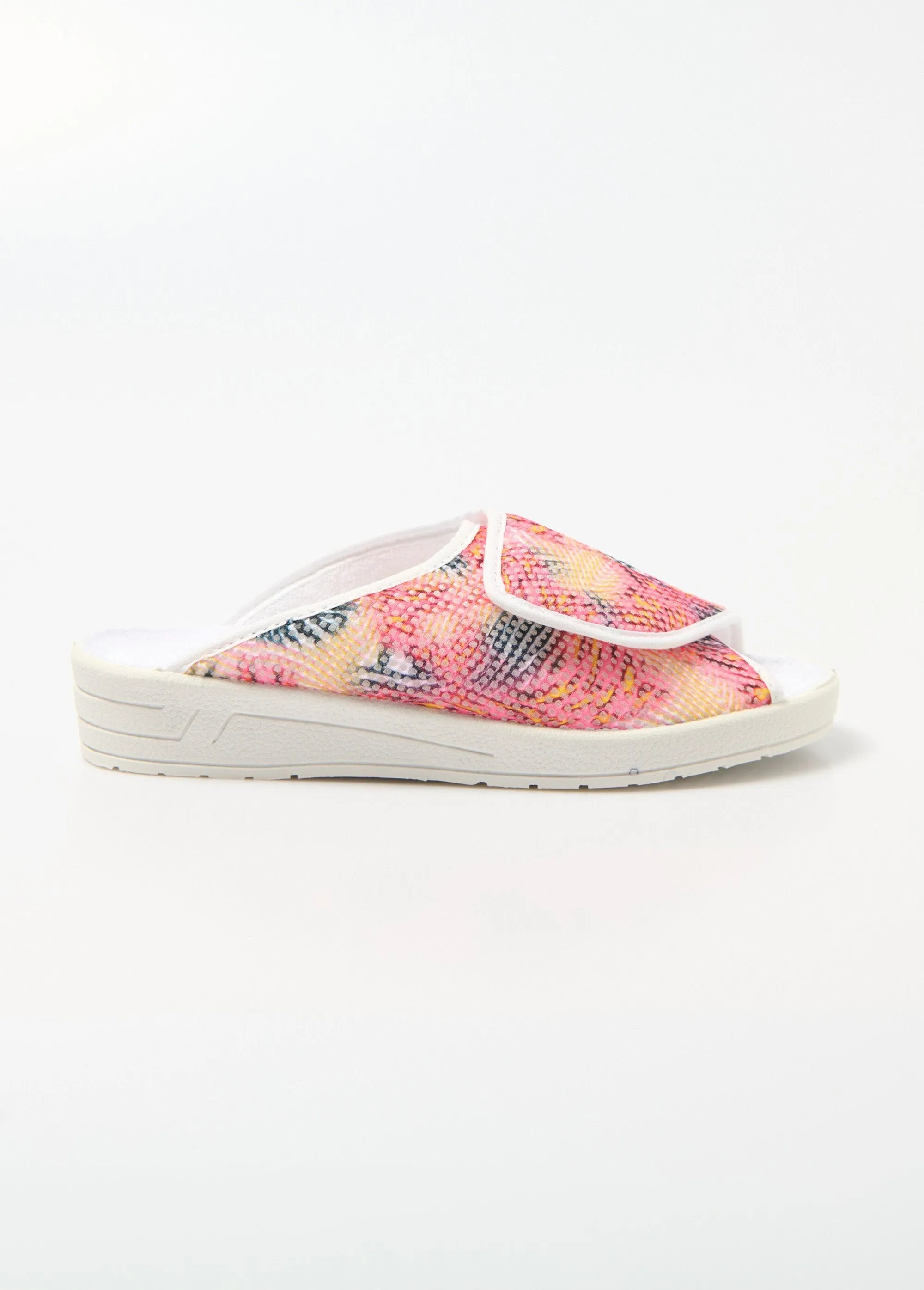 Full width comfort opening mule slippers