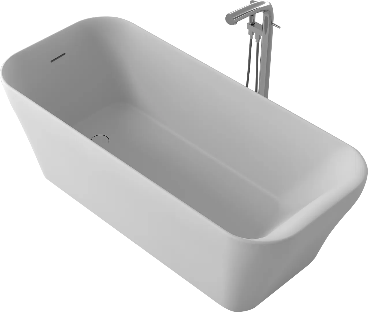 Gia Rectangle Round Corner Bath - 1700mm - G65158