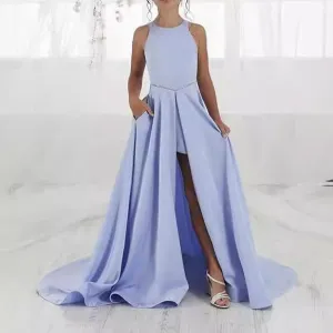 Girls piano performance dress violin performance banquet tail girl evening dress