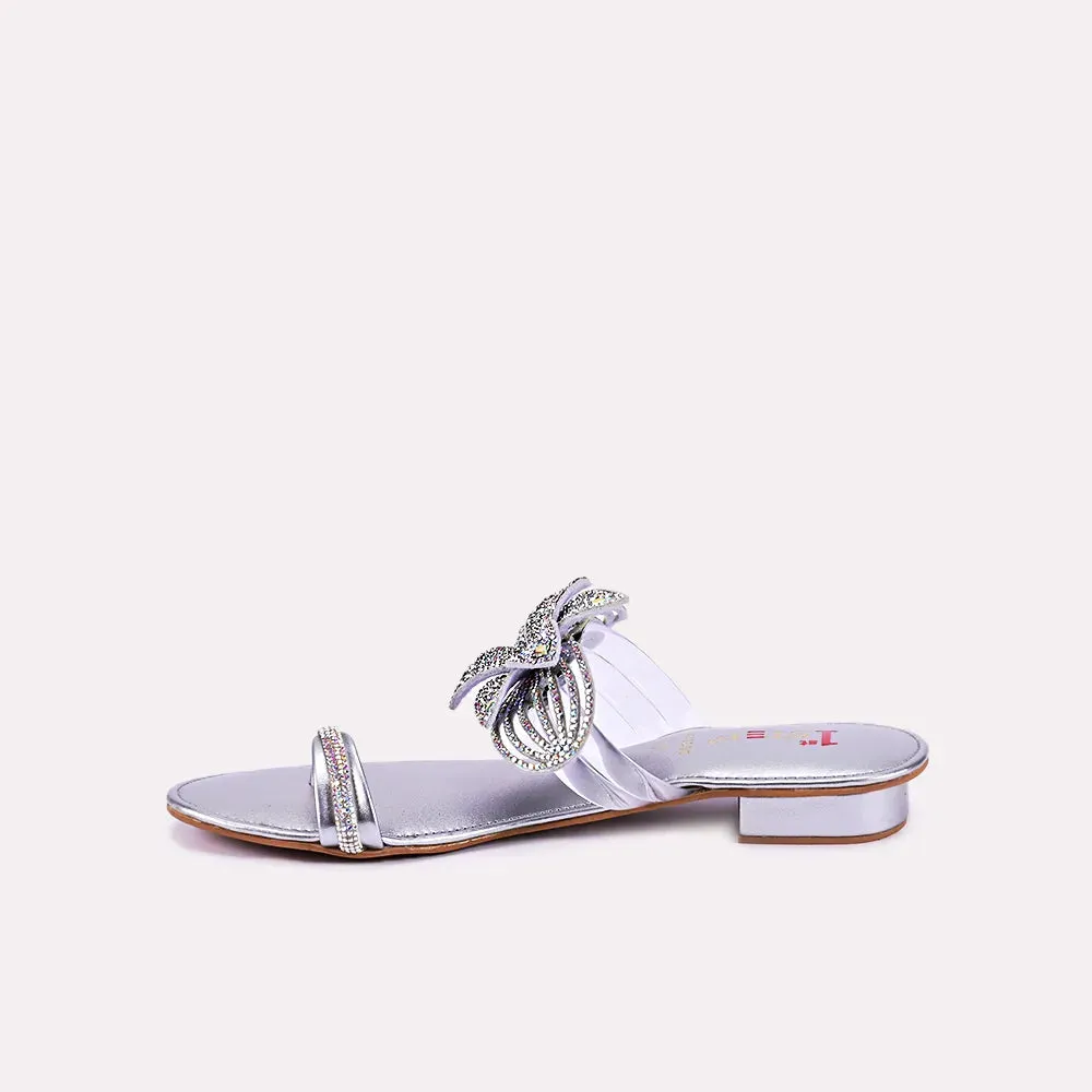 Hannah Silver Fancy Slippers 0411858