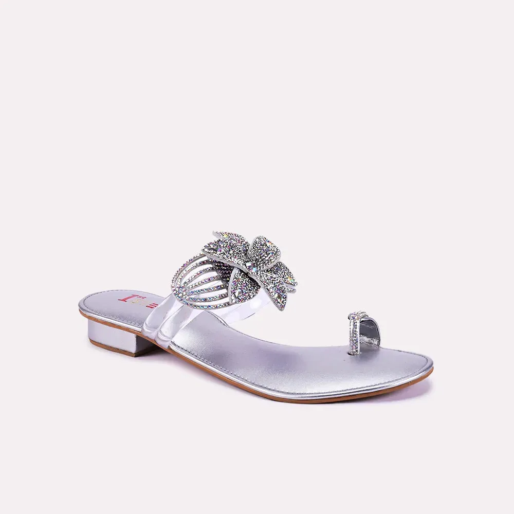 Hannah Silver Fancy Slippers 0411858