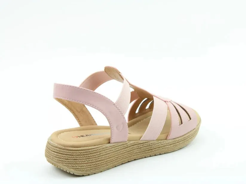 Heavenly Feet Ladies Sadie Premium Comfort Elasticated Sandal